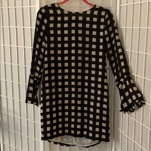 Checkered shift dress